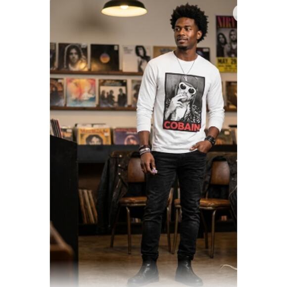 Cobian Other - Kurt Cobain 100% Cotton Long Sleeve Graphic Top Size Large